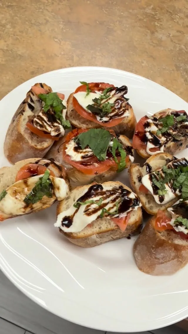 Anthony’s prosciutto bread with fresh mozzarella, tomato and basil
